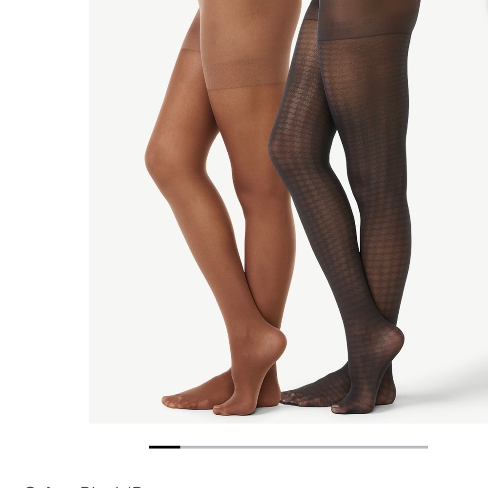 Joyspun Fashion Tights 2pk. Opaque/Houndstooth. SIZE SMALL. NWT - Picture 2 of 8